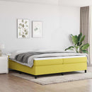 Boxspring sengeramme Grøn 200x200 cm Stof