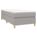 Boxspring sengeramme Lysegrå 80x200 cm Stof
