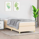 Boxspring sengeramme 80x200 cm stof cremefarvet