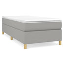 Boxspring sengeramme Lysegrå 90x190 cm Stof