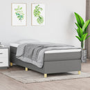 Boxspring sengeramme Mørkegrå 90x190 cm Stof