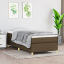 Boxspring sengeramme Mørkebrun 90x190 cm Stof