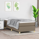 Boxspring sengeramme 90x190 cm stof gråbrun