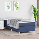 Boxspring sengeramme 90x190 cm stof blå