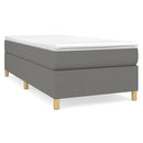Boxspring sengeramme Mørkegrå 90x200 cm Stof