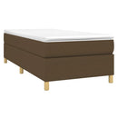 Boxspring sengeramme Mørkebrun 90x200 cm Stof