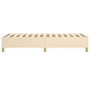 Boxspring sengeramme 90x200 cm stof cremefarvet