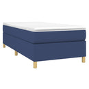 Boxspring sengeramme 90x200 cm stof blå