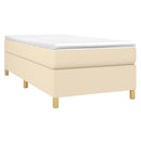 Boxspring sengeramme Creme 100x200 cm Stof