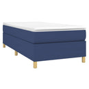 Boxspring sengeramme 100x200 cm stof blå