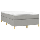 Boxspring sengeramme Lysegrå 120x200 cm Stof