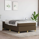 Boxspring sengeramme Mørkebrun 120x200 cm Stof