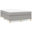 Boxspring sengeramme 140x190 cm stof lysegrå