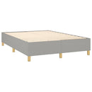 Boxspring sengeramme 140x190 cm stof lysegrå