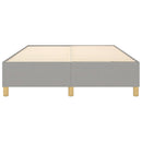 Boxspring sengeramme 140x190 cm stof lysegrå