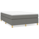 Boxspring sengeramme 140x190 cm stof mørkegrå