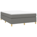 Boxspring sengeramme 140x190 cm stof mørkegrå