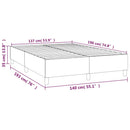 Boxspring sengeramme 140x190 cm stof mørkegrå