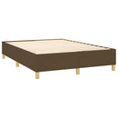 Boxspring sengeramme 140x190 cm stof mørkebrun