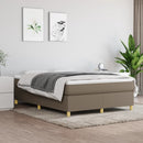 Boxspring sengeramme 140x190 cm stof gråbrun
