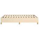 Boxspring sengeramme 140x190 cm stof cremefarvet