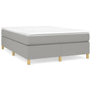 Boxspring sengeramme 140x200 cm stof lysegrå