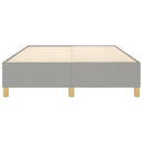 Boxspring sengeramme 140x200 cm stof lysegrå