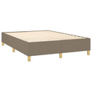 Boxspring sengeramme 140x200 cm stof gråbrun