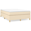 Boxspring sengeramme 140x200 cm stof cremefarvet