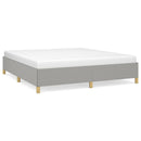 Boxspring sengeramme 160x200 cm stof lysegrå