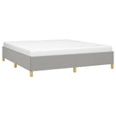 Boxspring sengeramme 160x200 cm stof lysegrå