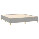 Boxspring sengeramme 160x200 cm stof lysegrå