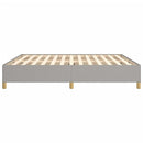 Boxspring sengeramme 160x200 cm stof lysegrå