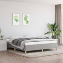 Boxspring sengeramme 160x200 cm stof lysegrå