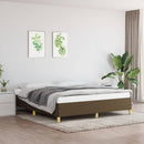 Boxspring sengeramme 160x200 cm stof mørkebrun