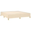 Boxspring sengeramme 160x200 cm stof cremefarvet