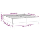 Boxspring sengeramme 160x200 cm stof cremefarvet