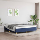 Boxspring sengeramme 160x200 cm stof blå