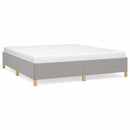 Boxspring sengeramme 180x200 cm stof lysegrå