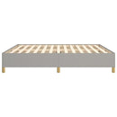 Boxspring sengeramme 180x200 cm stof lysegrå