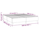 Boxspring sengeramme 180x200 cm stof lysegrå