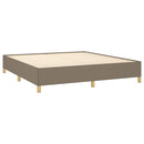 Boxspring sengeramme 180x200 cm stof gråbrun