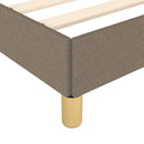 Boxspring sengeramme 180x200 cm stof gråbrun