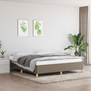 Boxspring sengeramme 180x200 cm stof gråbrun