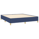 Boxspring sengeramme 180x200 cm stof blå