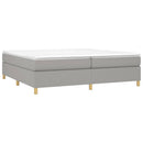 Boxspring sengeramme 200x200 cm stof lysegrå