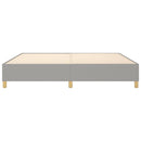 Boxspring sengeramme 200x200 cm stof lysegrå