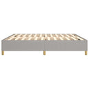 Boxspring sengeramme 200x200 cm stof lysegrå