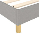 Boxspring sengeramme 200x200 cm stof lysegrå