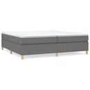 Boxspring sengeramme 200x200 cm stof mørkegrå